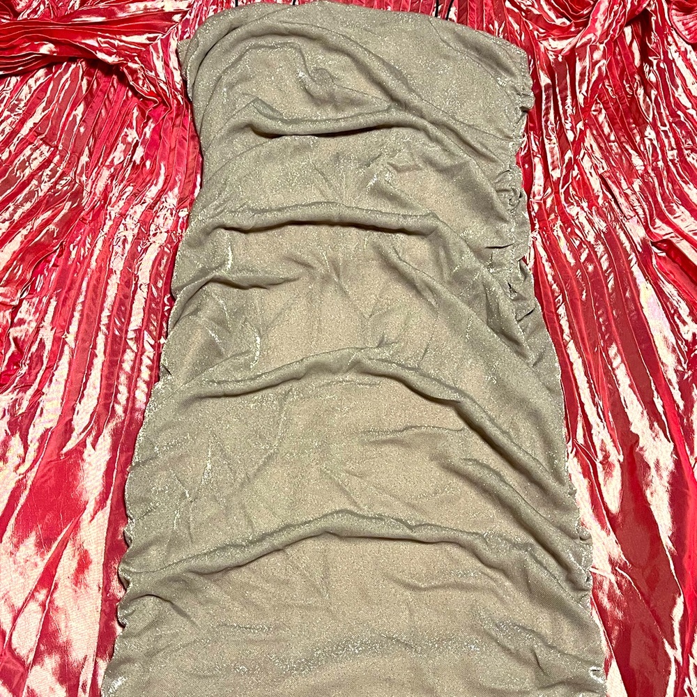 Dolls Kill Pale Pink and Silver Shimmer Dress